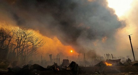 Arakanlı Müslümanların kampında yangın - dunya