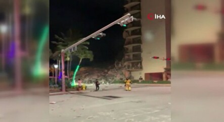 Florida'da çok katlı bina kısmen çöktü - dunya