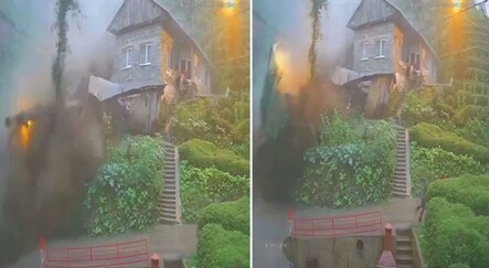Rize'de heyelan böyle geldi! Son anda kurtuldular - yasam