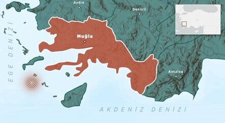 Datça açıklarında 4,3 büyüklüğünde deprem - dunya