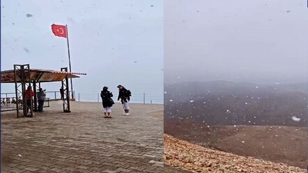 Ekim ayında Antalya'ya kar yağdı - dunya