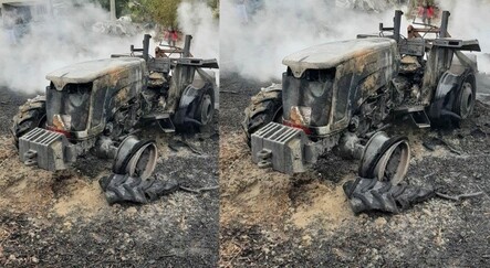 Elektrik tellerini korumak isterken traktörünü yaktı - yasam