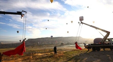 Kapadokya'da fotoğraf tutkunlarının yeni gözdesi 'vinç' - turkiye