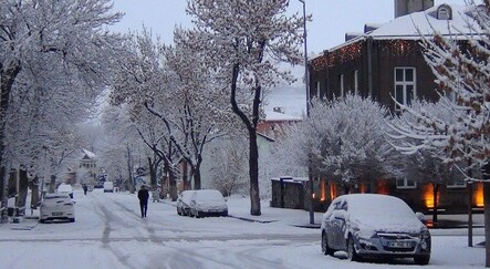 Baltık mimarisi yapılarıyla Kars'tan bembeyaz kartpostallık görüntüler - dunya