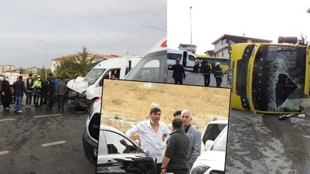 Feci kaza! Öğrenci servisi ile halk otobüsü çarpıştı: Çok sayıda yaralı var - yasam