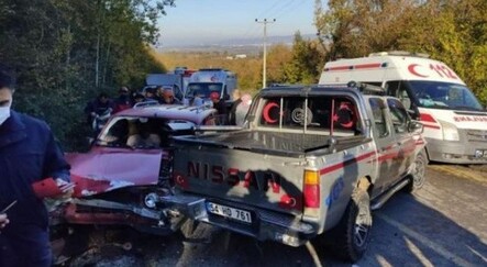 Hendek'te zincirleme trafik kazası: 8 yaralı - yasam