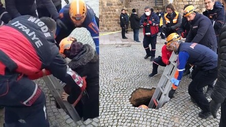 Kaleyi gezen kadın 6 metre yükseklikten definecilerin üzerine düştü - yasam