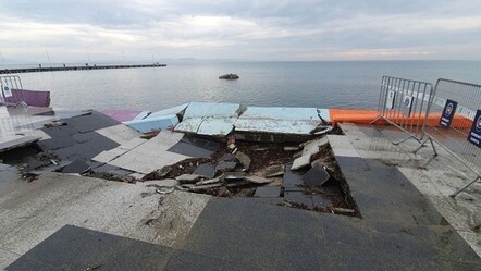 Sahil çöktü, evlerin etrafında su birikintileri oluştu: Balıkesir’i sağanak ve lodos vurdu - yasam