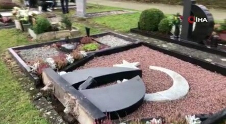Almanya'da Müslüman mezarlığına çirkin saldırı - gundem