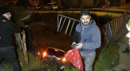 Sürücü, kanala uçan otomobilden burnu bile kanamadan çıktı - yasam