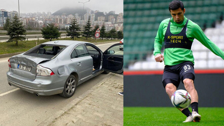 Giresunsporlu Rus futbolcu kaza yaptı - spor