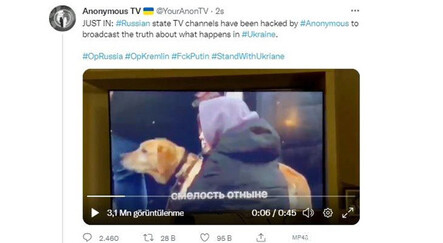 Rus televizyonları hacklendi! Ruslar Ukrayna'ya yapılan bombardımanı izledi - dunya