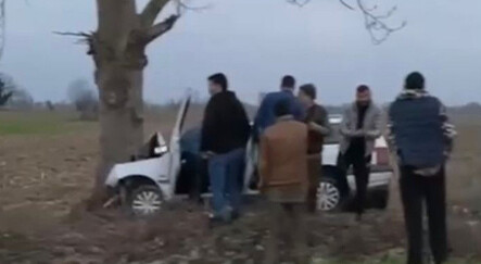 Sürücü direksiyon hakimiyetini kaybetti, otomobil ağaca çarptı - t-otomobil