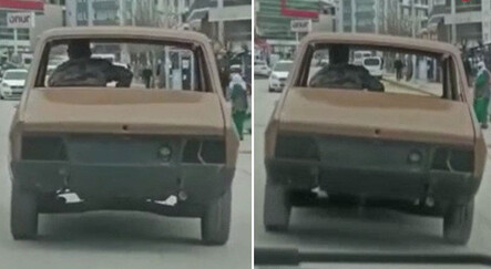 Trafikte dehşete düşüren otomobil: Ne farı var ne camı - yasam