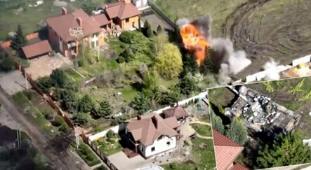 Rus tankları bahçelerde sıkıştırıldı: Kaçacak yer aradılar - dunya
