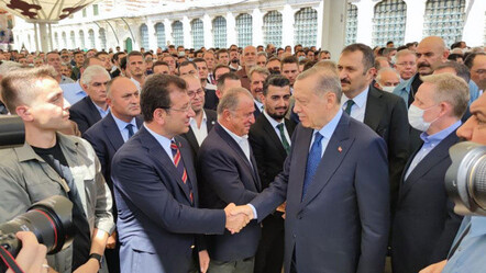 Cenaze törenine damga vuran kare: Erdoğan ve İmamoğlu bir araya geldi - gundem