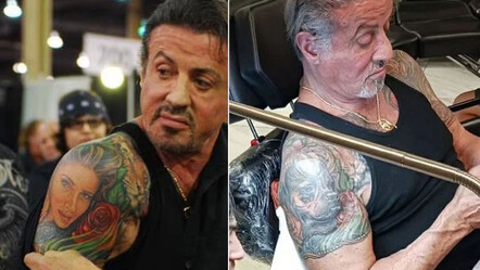 İlginç misilleme: Sylvester Stallone, karısının resminin üstüne köpeğinin resmini kazıttı - dunya