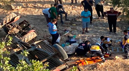 Tarım işçilerini taşıyan traktör şarampole uçtu: 2 ölü, 5 yaralı - yasam