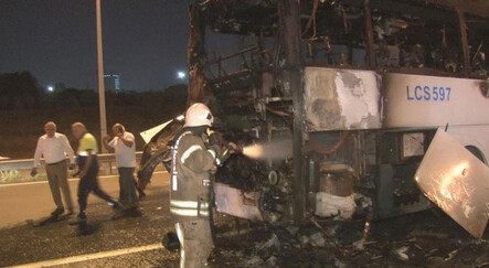 Yer Kuzey Marmara Otoyolu: İşçileri taşıyan servis alev alev yandı - yasam