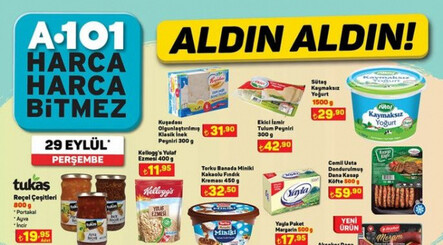 A101'de kampanyayı duyan poşeti hazırladı! Peynir, yoğurt, reçel, margarin fiyatları dibe vurdu! 29 Eylül aldın aldın fırsat ürünleri... - ekonomi
