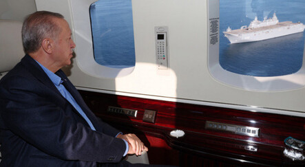 Cumhurbaşkanı Erdoğan Türkiye'nin en büyük savaş gemisi TGG Anadolu'yu havadan inceledi - teknoloji