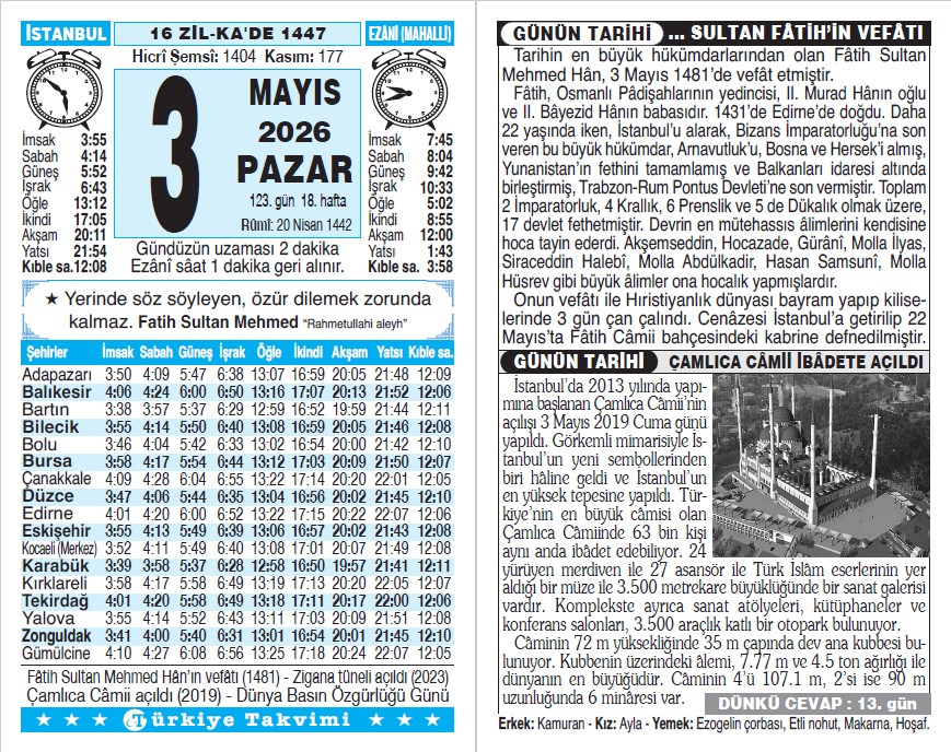 Takvim