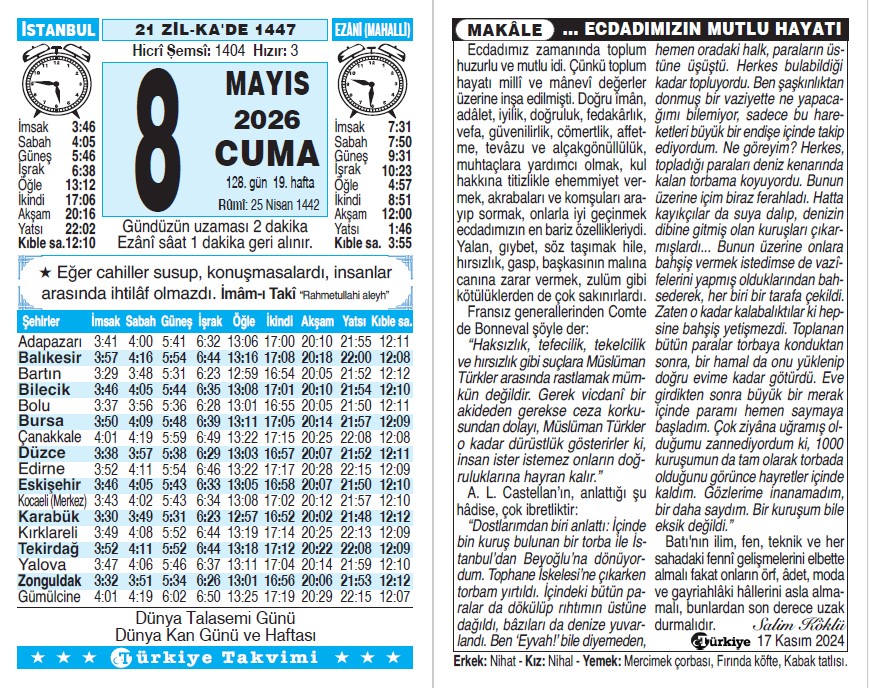 Takvim