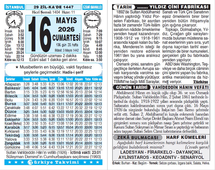 Takvim