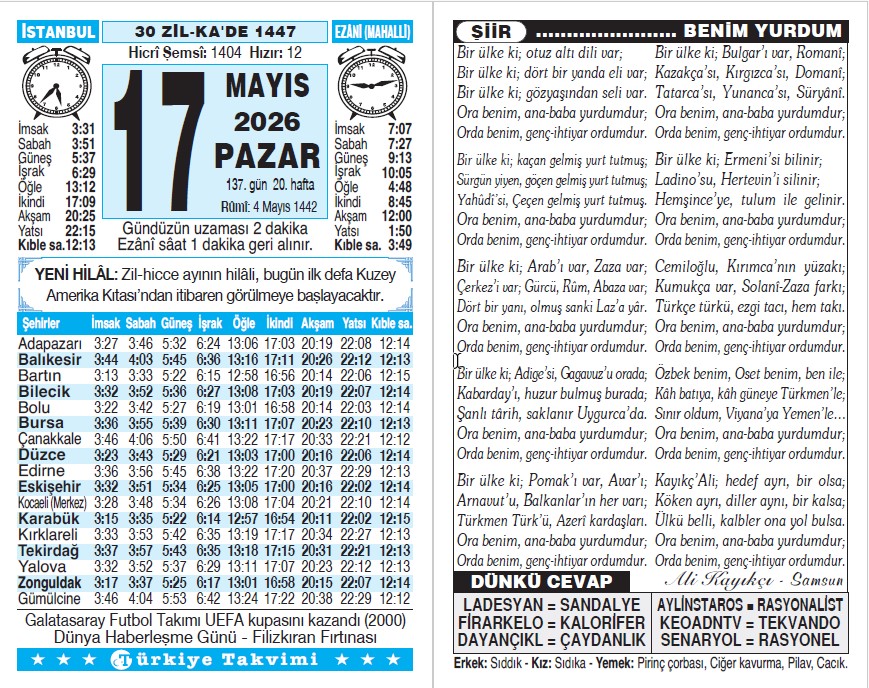 Takvim