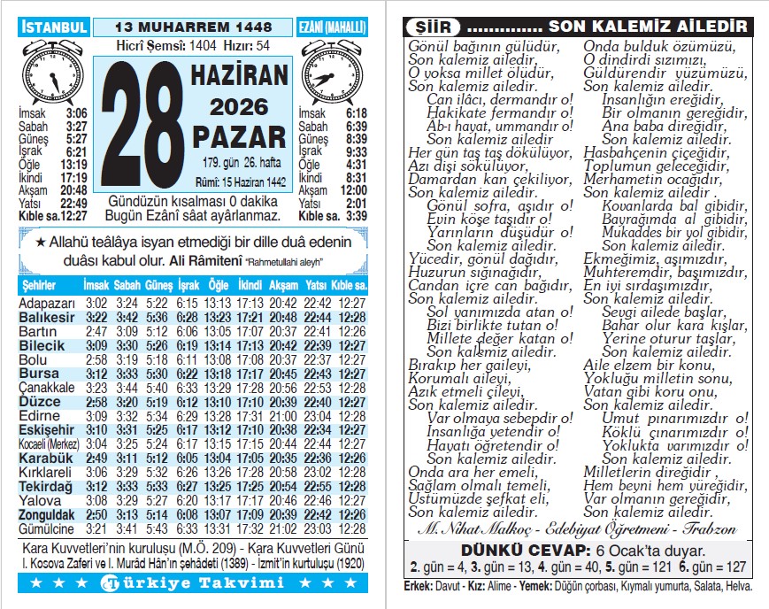 Takvim
