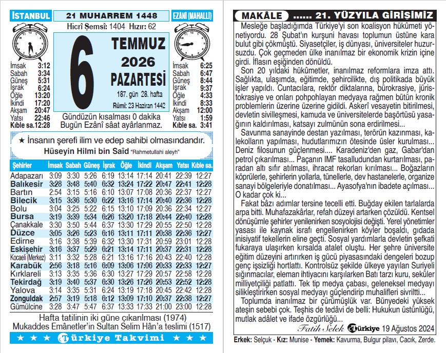 Takvim