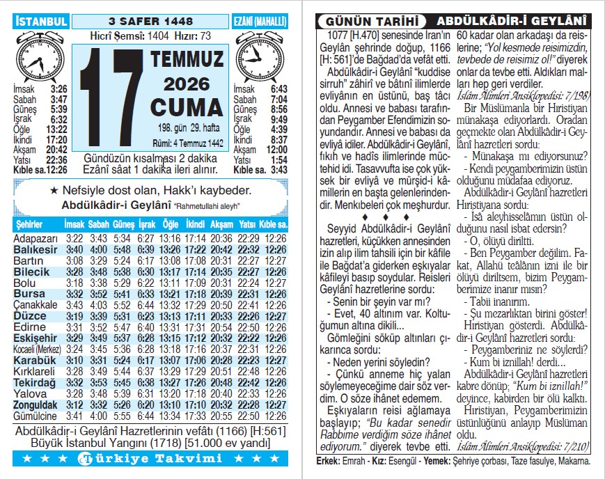 Takvim