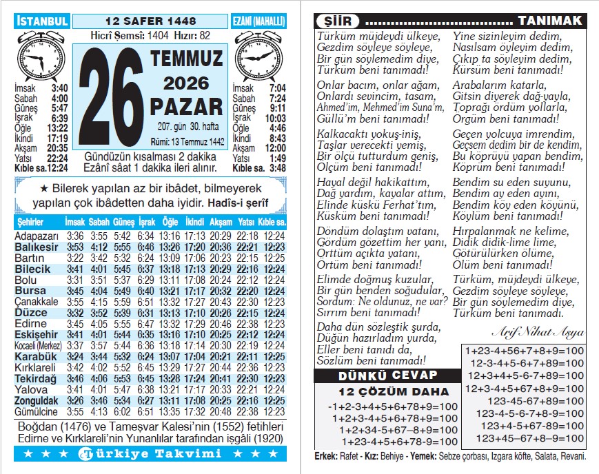 Takvim