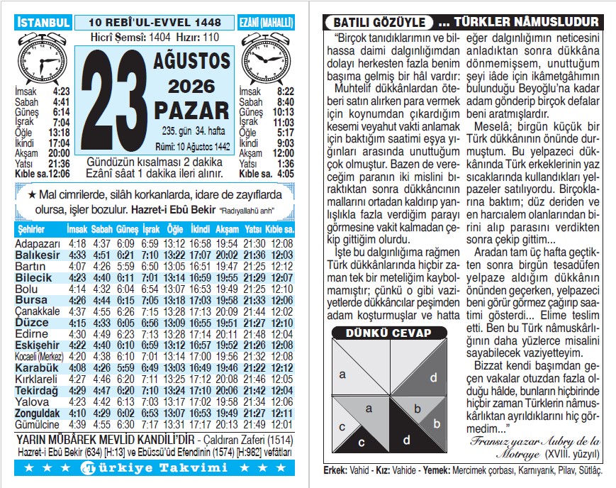 Takvim