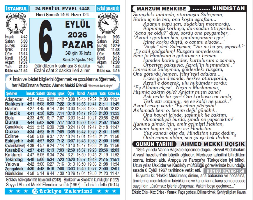 Takvim