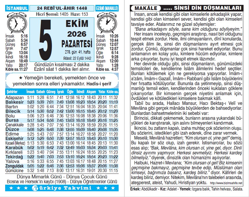 Takvim
