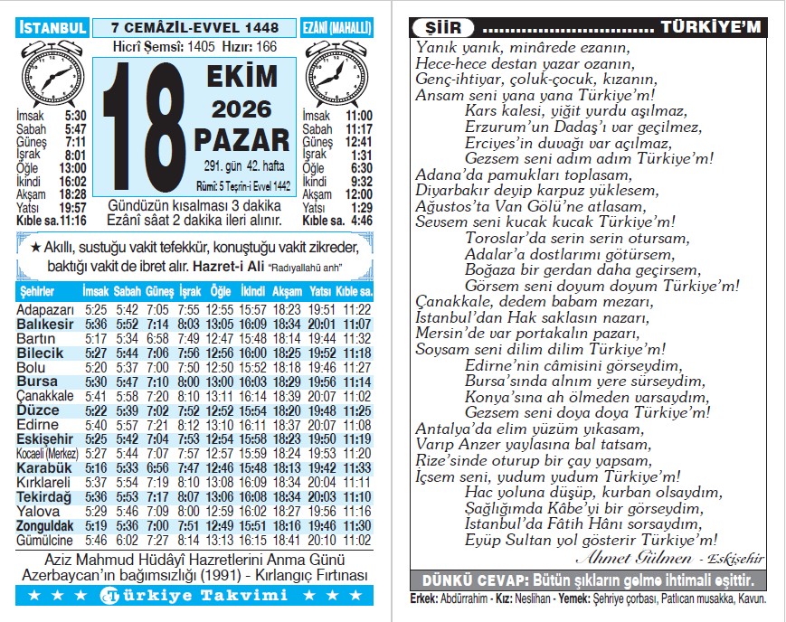 Takvim
